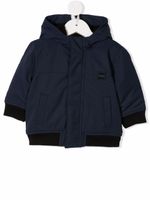BOSS Kidswear doudoune à bords nervurés - Bleu