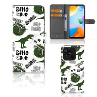 Telefoonhoesje met Pasjes voor Xiaomi Redmi 10C Dinosaurus