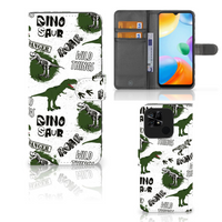 Telefoonhoesje met Pasjes voor Xiaomi Redmi 10C Dinosaurus - thumbnail