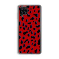 Red Leopard: Samsung Galaxy A12 Transparant Hoesje