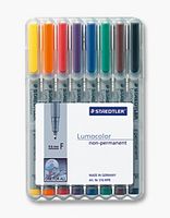 Staedtler Lumocolor 316, OHP-marker, non permanent, 0,6 mm, box van 8 stuks in geassorteerde kleuren