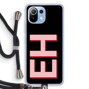 Monogram: Xiaomi Mi 11 Lite Transparant Hoesje met koord