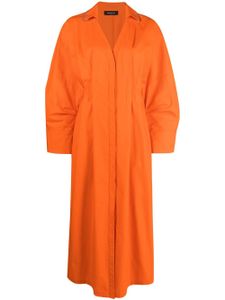 Fabiana Filippi robe mi-longue à col v - Orange