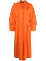 Fabiana Filippi robe mi-longue à col v - Orange