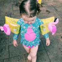 Het formaat van de kinderen opblaasbare Flamingo vorm Arm Bands Floating mouwen Water zwemmen drijvers vleugels: 16x20x15cm
