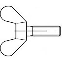 TOOLCRAFT TO-6854610 Vleugelschroef M12 70 mm DIN 316 Kneedbaar Verzinkt 20 stuk(s)