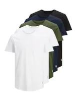 5-pack heren T-shirts - ronde hals - Multipack heren ondershirt katoen - Korte mouwen