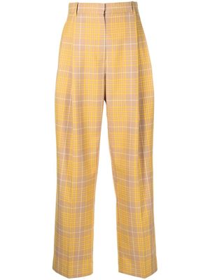 3.1 Phillip Lim pantalon droit à carreaux en jacquard - Jaune