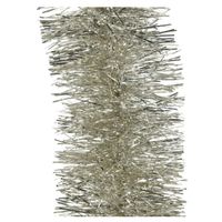 Decoris kerstslinger - licht parel/champagne - 270 x 10 cm - glans - folie - thumbnail