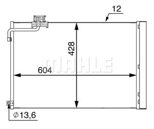 Condensor, airconditioning MAHLE, u.a. für Mercedes-Benz