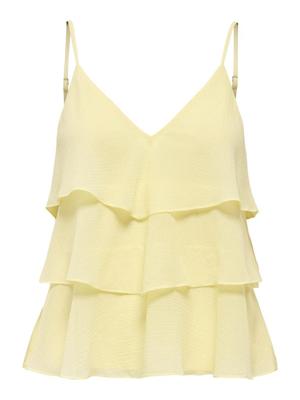 Only Onllinn Life Flounce Singlet Wvn Noos Tops En Singlets Double Cream