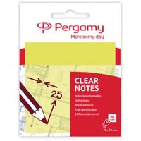 Pergamy transparante notes, ft 76 x 76 mm, 50 vel, geel