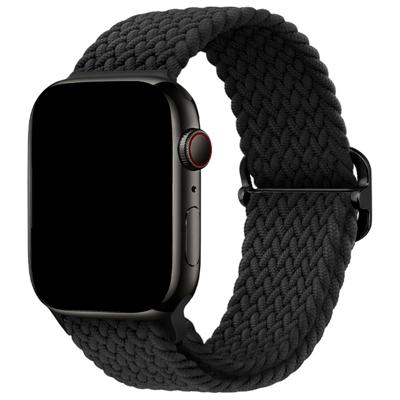 Apple Watch Bandje Weavy - Nylon - Zwart - 38, 40, 41 & 42mm Apple Watch Bandje Weavy - Nylon - Zwart - 38, 40, 41 & 42mm