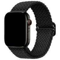 Apple Watch Bandje Weavy - Nylon - Zwart - 38, 40, 41 & 42mm