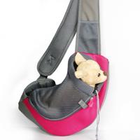 Hond en kat Sling vervoerder handen gratis omkeerbare Pet papoose tas grootte: klein (magenta)