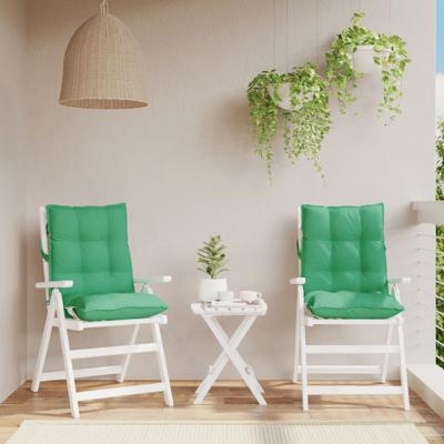 VidaXL Stoelkussens 2 st lage rug oxford stof groen
