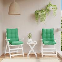 VidaXL Stoelkussens 2 st lage rug oxford stof groen