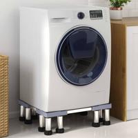 VidaXL Wasmachinebasis grijs 67 x 67 x 21,5 cm roestvrij staal