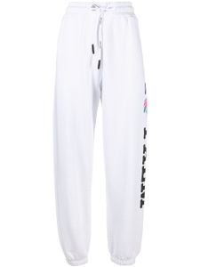 Palm Angels pantalon de jogging en coton à logo imprimé - Blanc