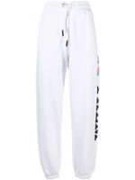 Palm Angels pantalon de jogging en coton à logo imprimé - Blanc