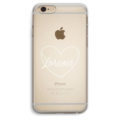 Forever heart pastel: iPhone 6 Plus / 6S Plus Transparant Hoesje