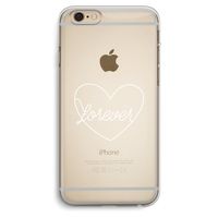 Forever heart pastel: iPhone 6 Plus / 6S Plus Transparant Hoesje