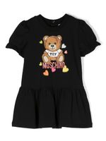 Moschino Kids robe évasée à imprimé Teddy Bear - Noir