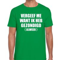 Vergeef me fun t-shirt groen voor heren 2XL  -