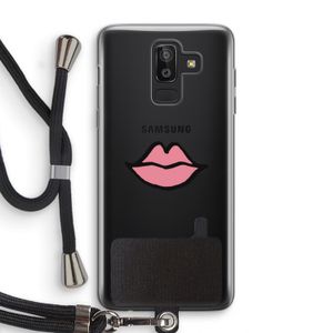 Kusje: Samsung Galaxy J8 (2018) Transparant Hoesje met koord