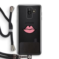 Kusje: Samsung Galaxy J8 (2018) Transparant Hoesje met koord