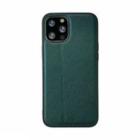 iPhone 12 Pro hoesje - Backcover - Stofpatroon - TPU - Donkergroen