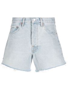 AGOLDE short en jean à bords francs - Bleu