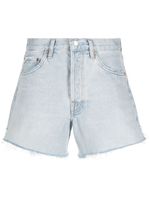 AGOLDE short en jean à bords francs - Bleu - thumbnail