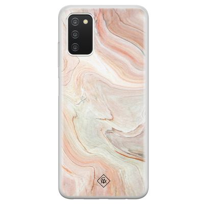 Samsung Galaxy A03s siliconen hoesje - Marmer waves