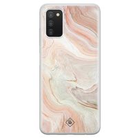 Samsung Galaxy A03s siliconen hoesje - Marmer waves