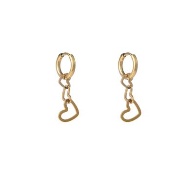 Day&Eve Oorringen Small Hearts Hoop | Goud