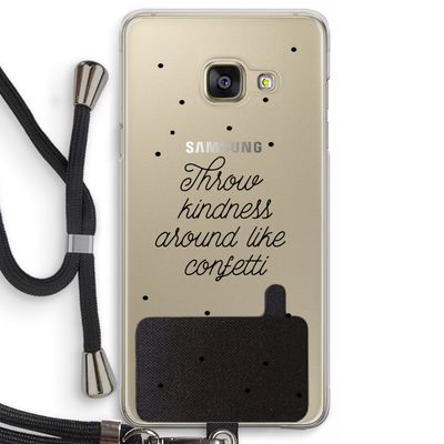 Confetti: Samsung Galaxy A3 (2016) Transparant Hoesje met koord