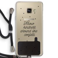 Confetti: Samsung Galaxy A3 (2016) Transparant Hoesje met koord