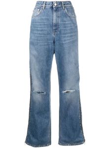 Stella McCartney jean droit à détails de zips - Bleu