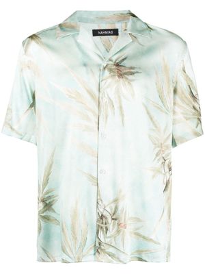 Nahmias chemise à imprimé graphique - Bleu