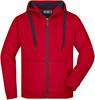 James & Nicholson JN355 Men´s Doubleface Jacket - Red/Carbon - M