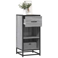 Dressoir 35,5x35x76 cm bewerkt hout en metaal grijs sonoma