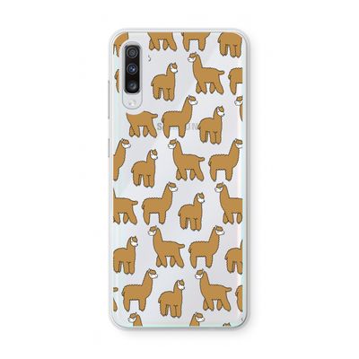 Alpacas: Samsung Galaxy A70 Transparant Hoesje