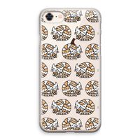 Slapende poes: iPhone 8 Transparant Hoesje