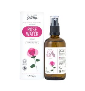 Organic rose water glass bottle