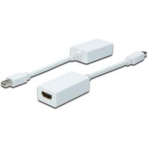 Digitus AK-340411-001-W video kabel adapter 0,15 m Mini DisplayPort HDMI Wit