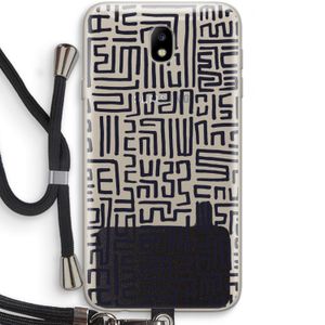 Moroccan Print: Samsung Galaxy J7 (2017) Transparant Hoesje met koord