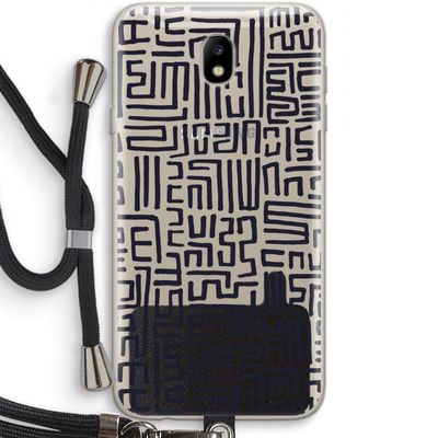 Moroccan Print: Samsung Galaxy J7 (2017) Transparant Hoesje met koord