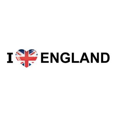 Sticker - I love England - 19 x 4 cm - Engeland - landenthema