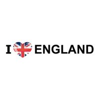 Sticker - I love England - 19 x 4 cm - Engeland - landenthema